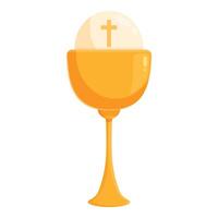 helig guld kopp ikon tecknad serie vektor. kyrka religion Semester vektor