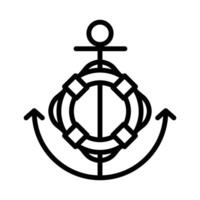 Anker Vektor Symbol Logo Helm Boot Symbol Pirat nautisch maritim einfach Karikatur Illustration Gekritzel Grafik Design