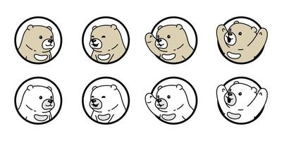 Björn vektor polär Björn ikon logotyp teddy tecknad serie karaktär symbol klotter illustration design