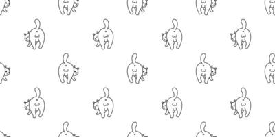 katt sömlös mönster kattunge vektor kalikå djur- sällskapsdjur scarf isolerat upprepa bakgrund tecknad serie bricka tapet illustration vit klotter design