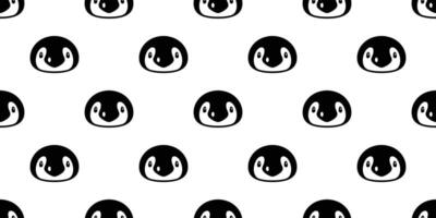 Pinguin nahtlos Muster Vogel Vektor Gesicht Kopf Karikatur Schal isoliert Fliese Hintergrund wiederholen Hintergrund Illustration Gekritzel Design