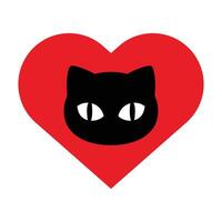 katt vektor kattunge hjärta ikon valentine kalikå logotyp symbol tecknad serie karaktär tecken illustration klotter design