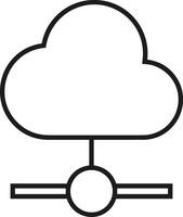 Wolke Symbol Symbol Vektor Bild. Illustration von das Hosting Lager Design Bild