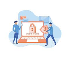 Allgemeines Privatsphäre Verordnung zum Schutz von persönlich Daten. gdpr und Privatsphäre Politik. persönlich Information Steuerung und Sicherheit. eben Vektor modern Illustration