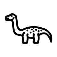 Diplodocus Dinosaurier Tier Linie Symbol Vektor Illustration