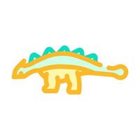 ankylosaurus dinosaurie djur- Färg ikon vektor illustration