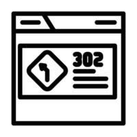 302 umleiten SEO Linie Symbol Vektor Illustration