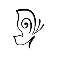 Handritad kalligrafi-logotyp av fjäril. Skönhet kosmetisk koncept. Ekologi vektor element. Illustration eco ikon design för bröllop och helgdag, hälsningskort