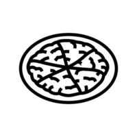 pajeon Pfannkuchen Koreanisch Küche Linie Symbol Vektor Illustration