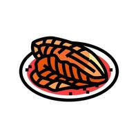 Kimchi Kohl Koreanisch Küche Farbe Symbol Vektor Illustration