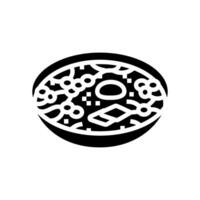 sundubu jjigae Koreanisch Küche Glyphe Symbol Vektor Illustration