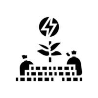 Grün Investition Energie Politik Glyphe Symbol Vektor Illustration