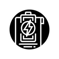 Energie Erhaltung Programme Glyphe Symbol Vektor Illustration