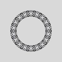 modern dekorativ cirkel ram gräns dekorativ mönster vektor