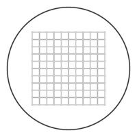 fyrkant rutnät rutig ikon i cirkel runda svart Färg vektor illustration bild översikt kontur linje tunn stil