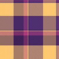 Textur nahtlos Plaid von prüfen Textil- Vektor mit ein Hintergrund Muster Stoff Schottenstoff.