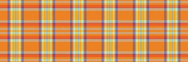 klädsel vektor sömlös bakgrund, handduk textil- tartan pläd. grafisk mönster kolla upp tyg textur i orange och bärnsten färger.