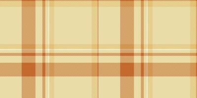 1960er Jahre Tartan Textil- nahtlos, Teppich Plaid Stoff Textur. Komfort Vektor Muster prüfen Hintergrund im Licht und Orange Farben.