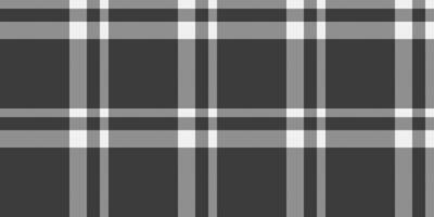 öffnen nahtlos Vektor Muster, Vorhänge prüfen Hintergrund Stoff. ländlich Textil- Textur Tartan Plaid im grau und Weiß Farben.