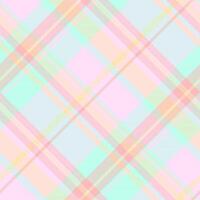 Collage Muster Tartan Textur, altmodisch Stoff prüfen nahtlos. Zeremonie Hintergrund Vektor Textil- Plaid im Licht und Rosa Spitze Farben.