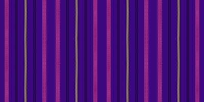 ridå tyg textur mönster, maskineri rader rand bakgrund. trevlig vektor sömlös textil- vertikal i violett och mörk färger.
