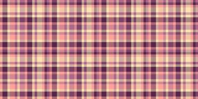 inhemsk textur pläd vektor, dag kolla upp tyg tartan. trasa bakgrund textil- sömlös mönster i rosa och röd färger. vektor