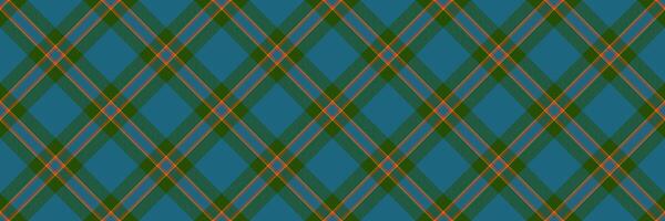 Ostern Stoff Textil- überprüfen, einzigartig Tartan Textur Muster. Unendlichkeit nahtlos Plaid Hintergrund Vektor im cyan und Grün Farben.