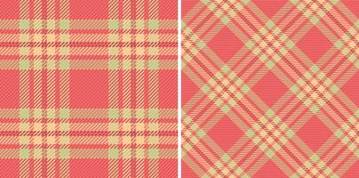 Muster Tartan Textil- von Hintergrund nahtlos Textur mit ein Stoff Vektor Plaid überprüfen. einstellen im fallen Farben zum schick Zuhause Dekor Ideen.