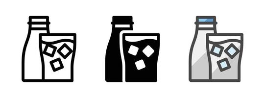multipurpose is mjölk vektor ikon i översikt, glyf, fylld översikt stil