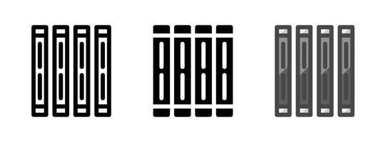 multipurpose Bagge slots vektor ikon i översikt, glyf, fylld översikt stil