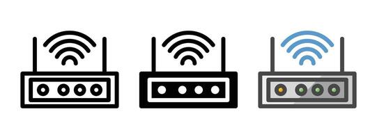 Mehrzweck Router Vektor Symbol im Umriss, Glyphe, gefüllt Gliederung Stil