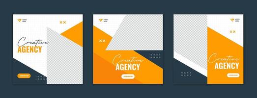 kreativ företags- social media posta design, redigerbar företag uppkopplad fyrkant layout vektor