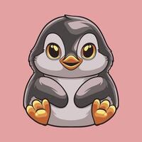 pingvin kärlek maskot bra illustration för din branding företag vektor