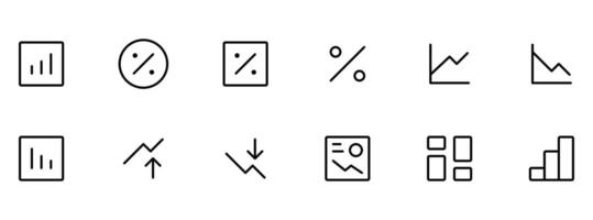 groß Daten Analytik und Geschäft Intelligenz Graph Symbole. vektor