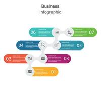 Infografik Vektor, Graph. Präsentation. Geschäft Konzepte, Teile, Schritte, Prozesse. Visualisierung von Infografik Daten. Anfang Vorlage. - - Vektor