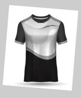 T-Shirt Sport Design Vorlage, Fußball Jersey Attrappe, Lehrmodell, Simulation zum Fußball Verein. Uniform Vorderseite und zurück Sicht, Vektor Prämie Radfahren Jersey Design