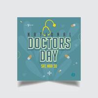 glücklich International Arzt Tag Design Vorlage vektor