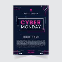 modern Vektor Cyber Montag Technik Flyer Vorlage