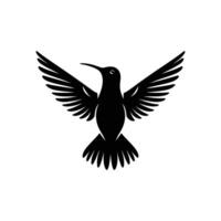 elegant Vogel Symbol Kolibri Vektor Symbol auf Weiß Hintergrund