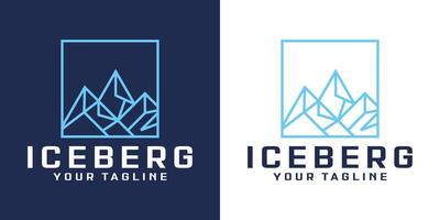 inspiration för de dricks av de isberg logotyp design med en linje stil vektor