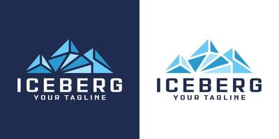 geometrisk isberg logotyp design inspiration vektor