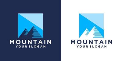 berg eller topp abstrakt logotyp design vektor