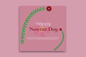 Lycklig Nowruz dag baner design. vektor