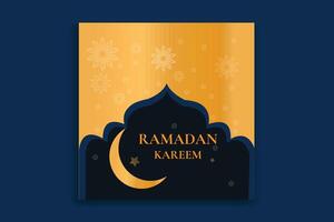 Ramadan Banner Design Sozial Medien Post vektor