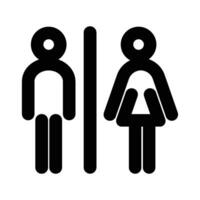Herren und Damen Toilette Symbol Vektor