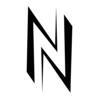 brev n logotyp ikon vektor