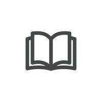 trendig bok utbildning skola ikon vektor logotyp mall