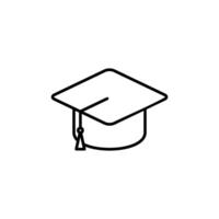 Absolvent Junggeselle Deckel Bildung Symbol Vektor Logo Vorlage