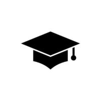 Absolvent Junggeselle Deckel Bildung Symbol Vektor Logo Vorlage
