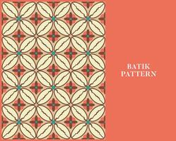 batik mönster med retro stil och Färg vektor